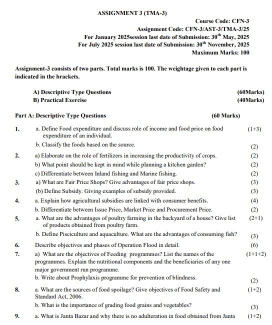IGNOU CFN-03 Solved Assignment 2025 PDF (English)
