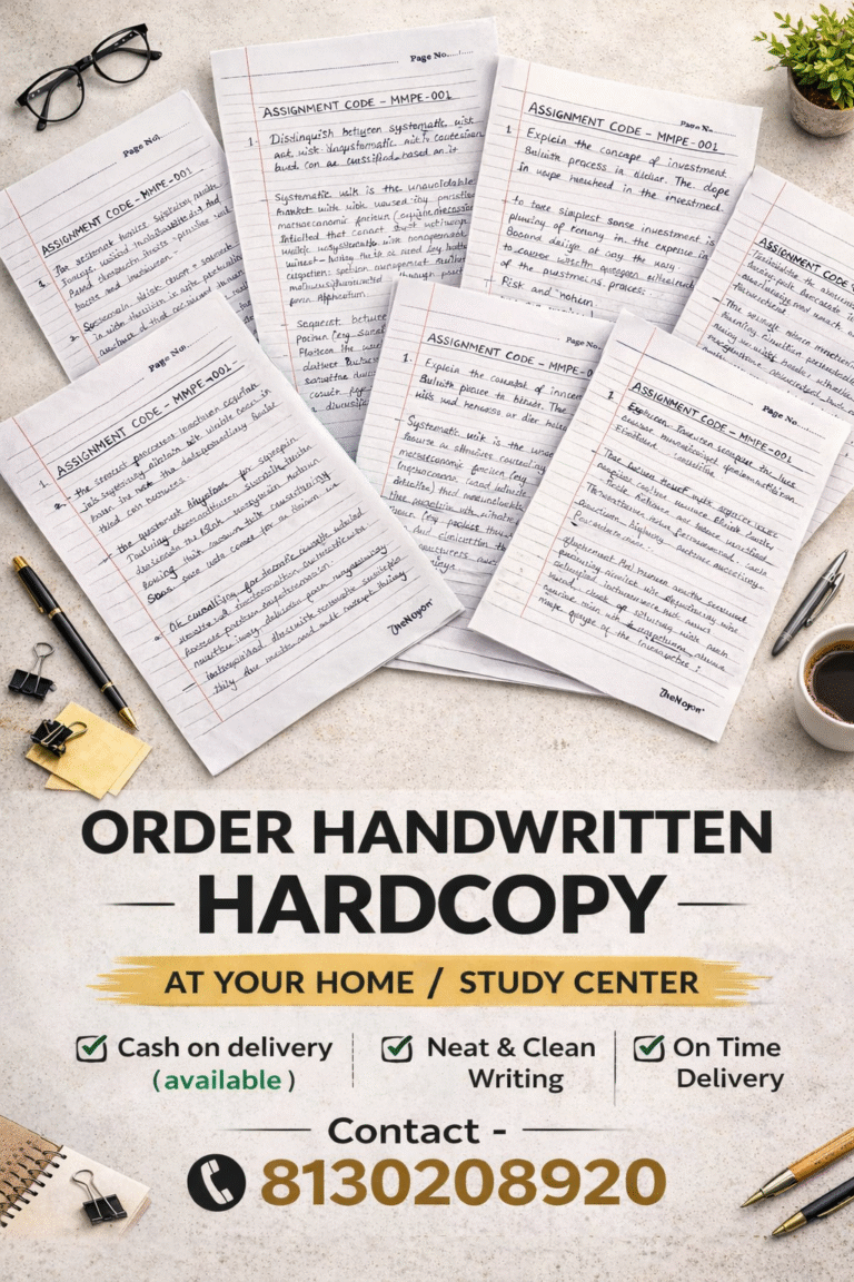 IGNOU MEG 1st Year Handwritten Assignment Set 2025-26