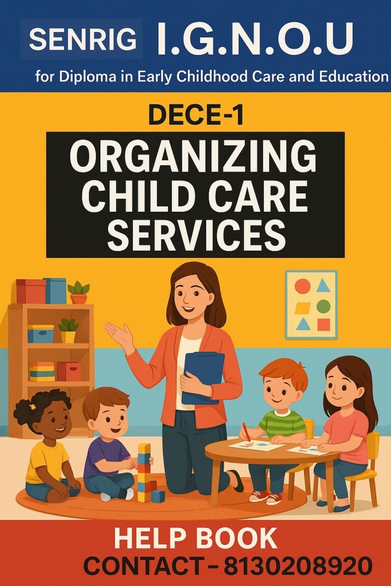DECE-1 Organizing Child Care Services HELP BOOK