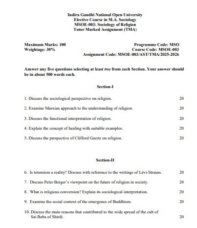 IGNOU MSOE-003 Solved Assignment 2025-26 PDF (English)