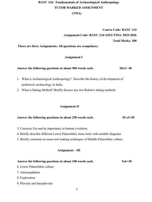 BANC 134 Solved Assignment July 2025-Jan 2026 PDF (English)