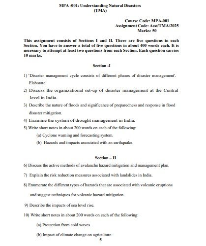 IGNOU MPA-001 Solved Assignment 2025 PDF (English)