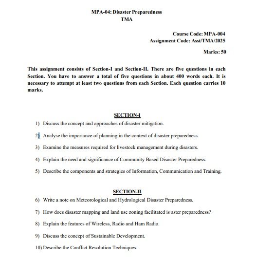 IGNOU MPA-004 Solved Assignment 2025 PDF (English)