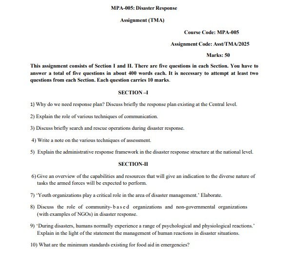 IGNOU MPA-005 Solved Assignment 2025 PDF (English)