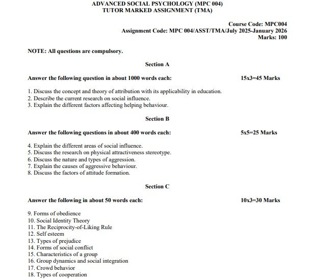 IGNOU MPC-004 Solved Assignment 2025-26 PDF (English)