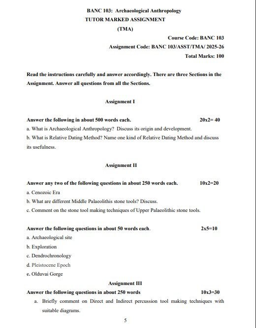 IGNOU BANC 103 Solved Assignment 2025-2026 PDF (English)