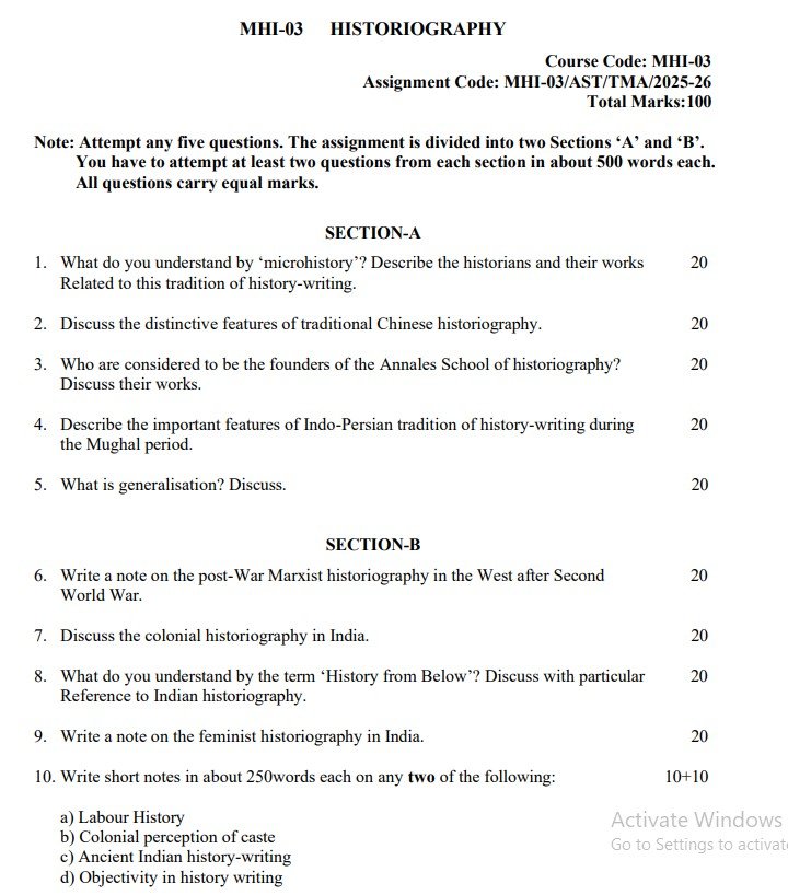 IGNOU MHI-03 Solved Assignment 2025-26 PDF (English)