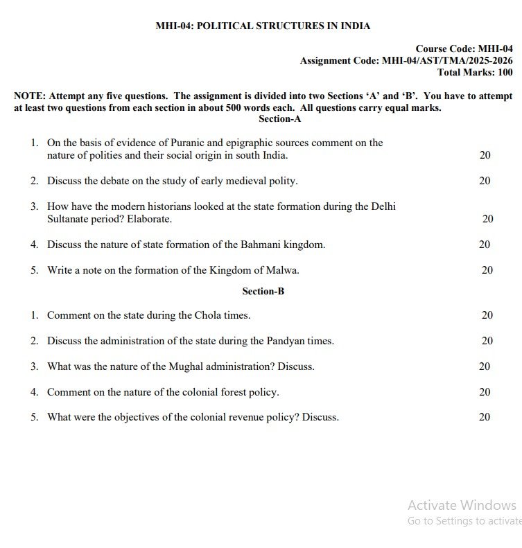 IGNOU MHI-04 Solved Assignment 2025-26 PDF (English)