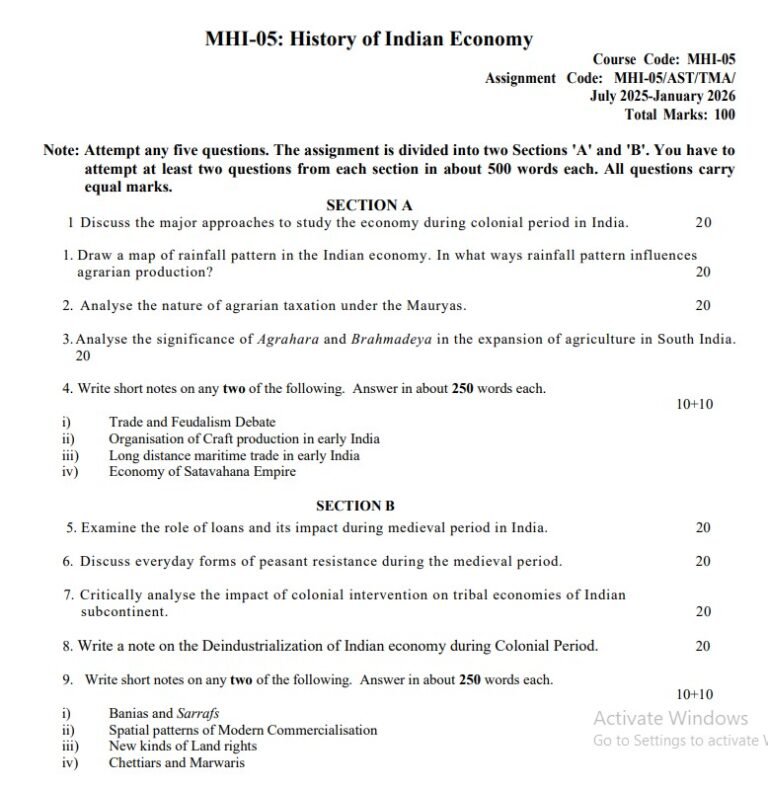 IGNOU MHI-05 Solved Assignment 2025-26 PDF (English)