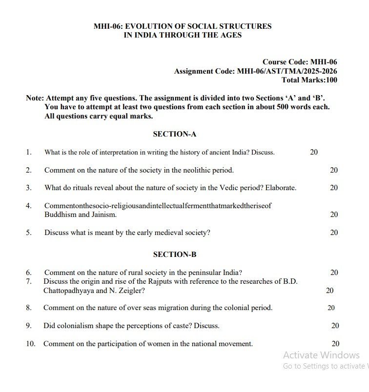 IGNOU MHI-06 Solved Assignment 2025-26 PDF (English)