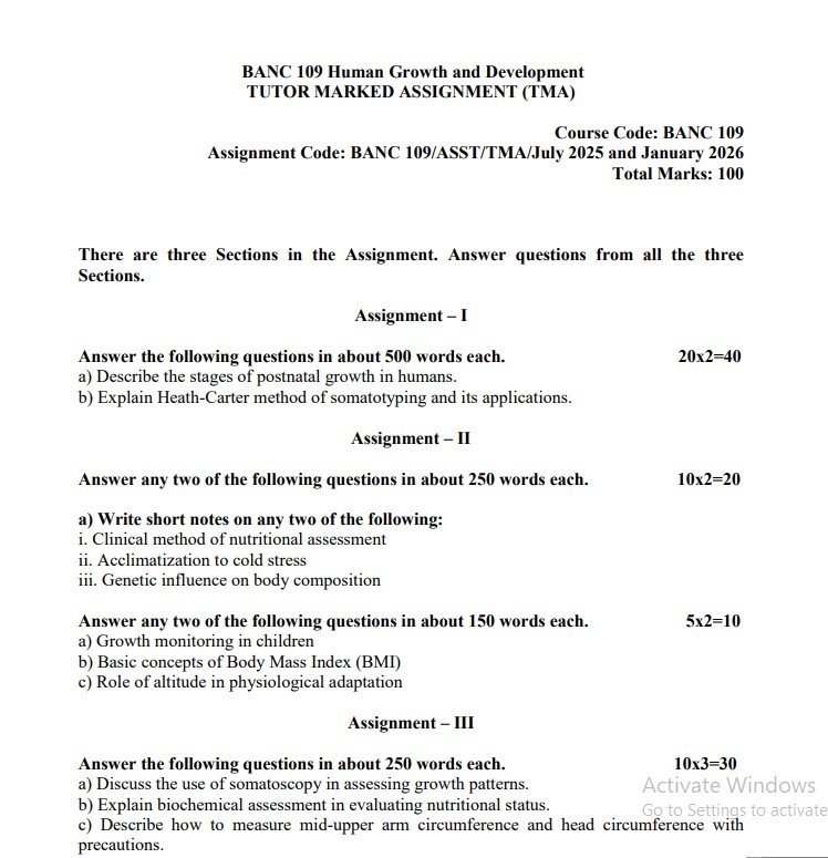 IGNOU BANC 109 Solved Assignment 2025-26 PDF (English)