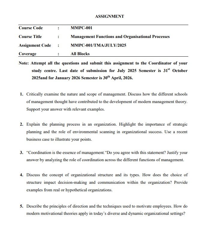 MMPC-001 Solved Assignment July 2025-Jan 2026 PDF (English)