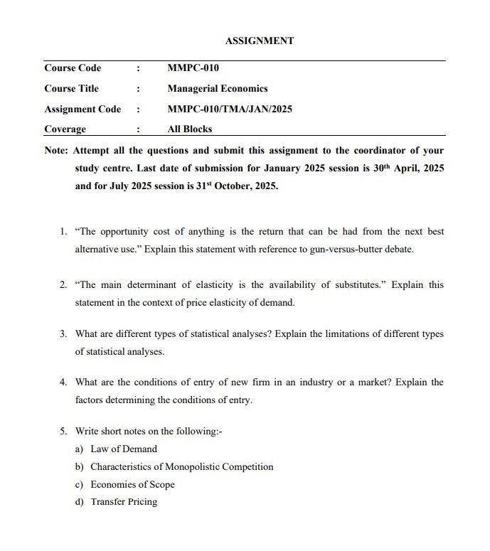 IGNOU MMPC-010 Solved Assignment July 2025-January 2026 Sessions PDF (English)