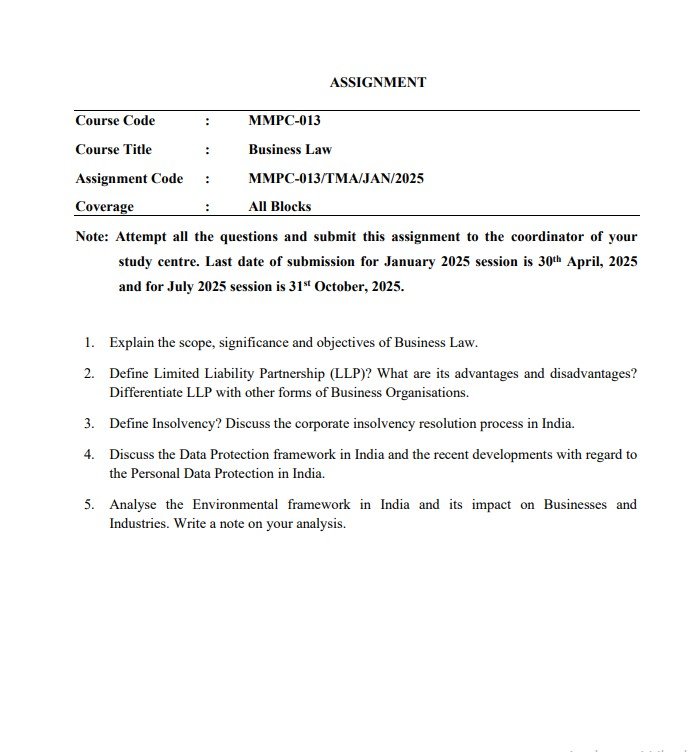 MMPC-013 Solved Assignment Jan 2025-July 2025 PDF (English)