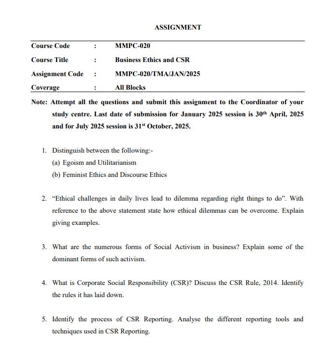 MMPC-020 Solved Assignment Jan 2025-July 2025 PDF (English)