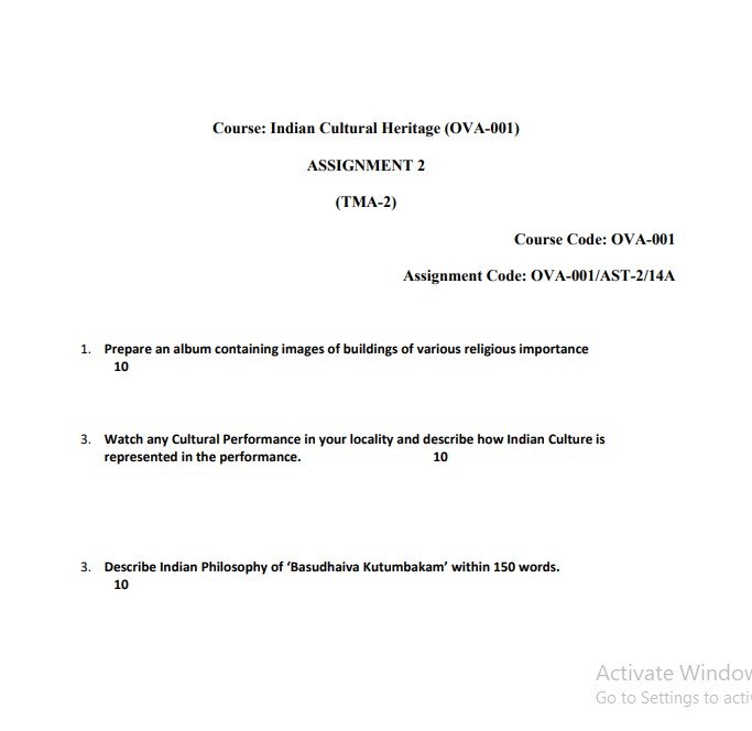 IGNOU OVA-001 Solved Assignment July 2025 PDF (English)