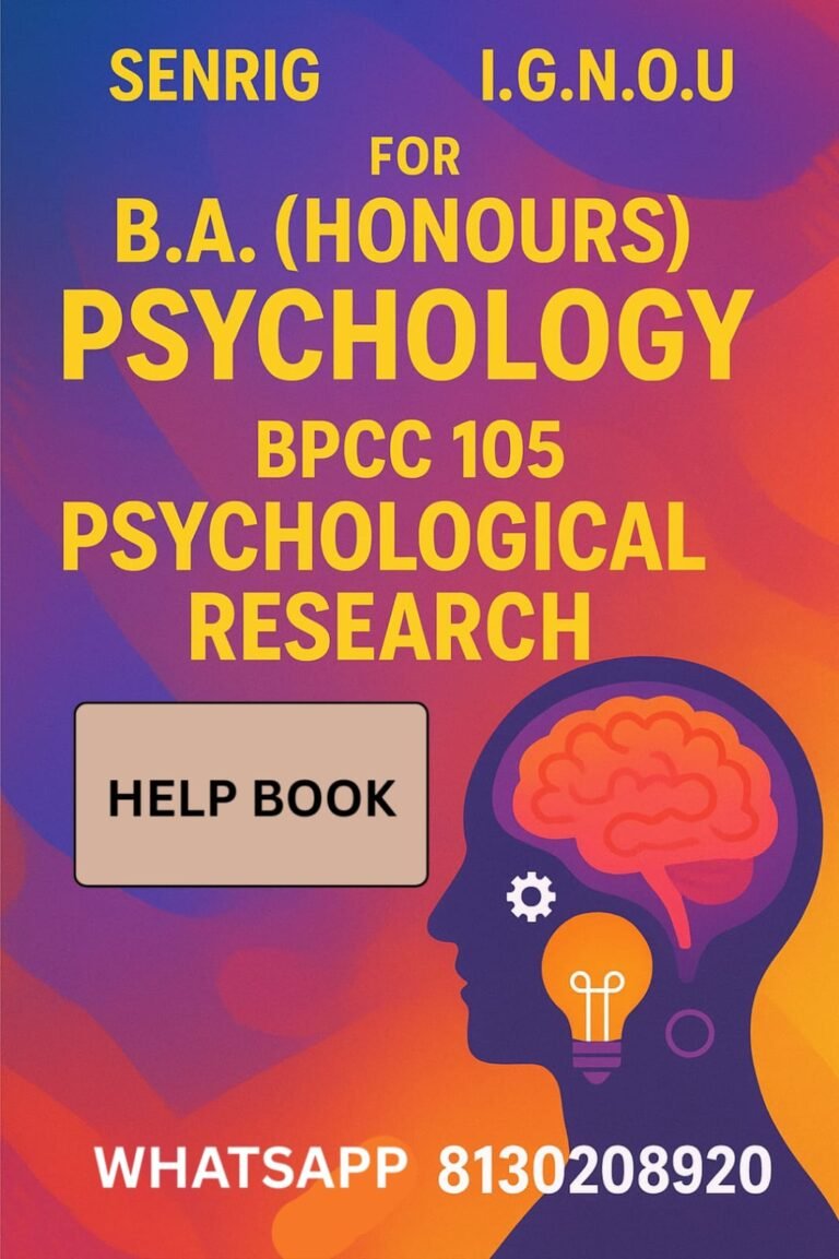 IGNOU BPCC-105 Help Book PDF Download In English