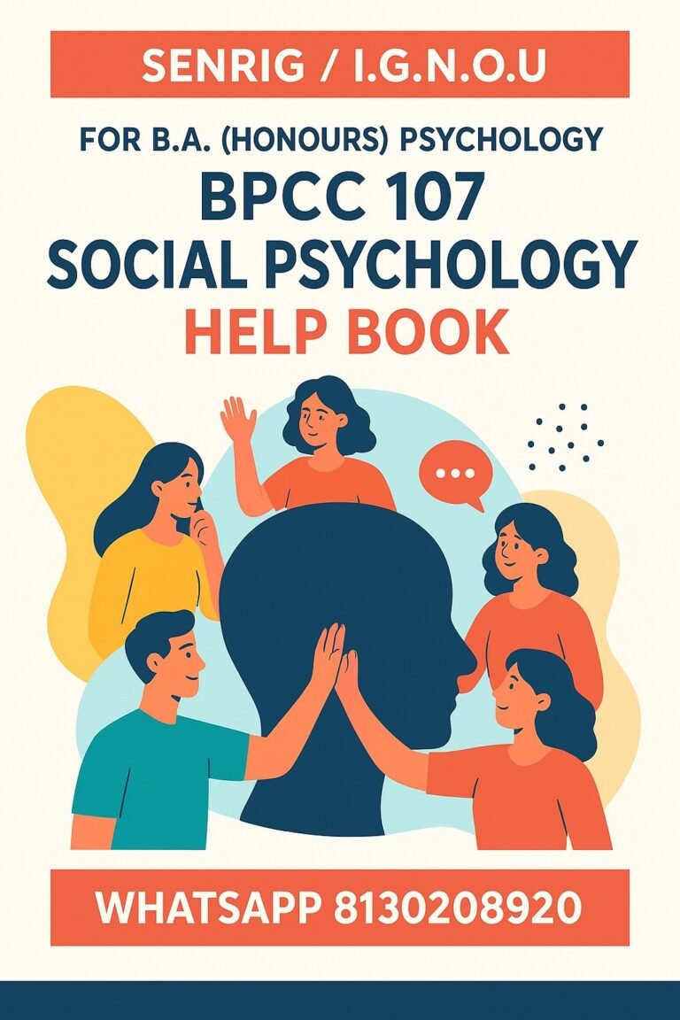 BPCC-107 Help Book PDF Download In English At shop.senrig.in