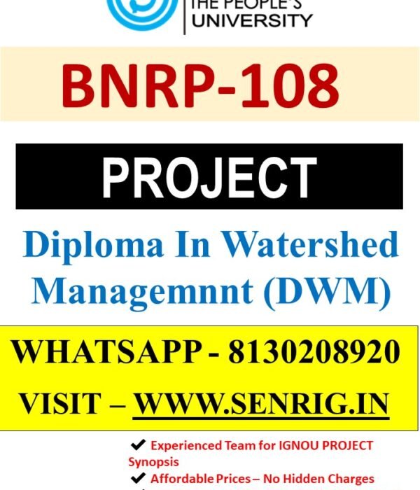 ✅BUY IGNOU DWM Project (BNRP-108) Project Report PDF