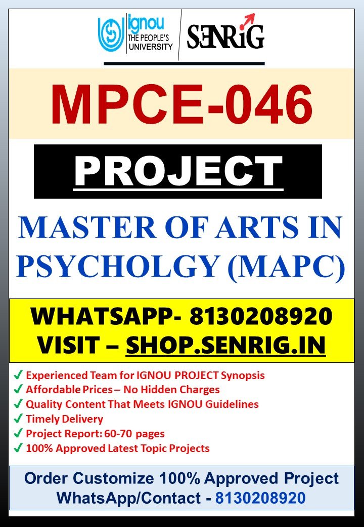 ✅BUY IGNOU MAPC Project (MPCE-046) Project Report PDF