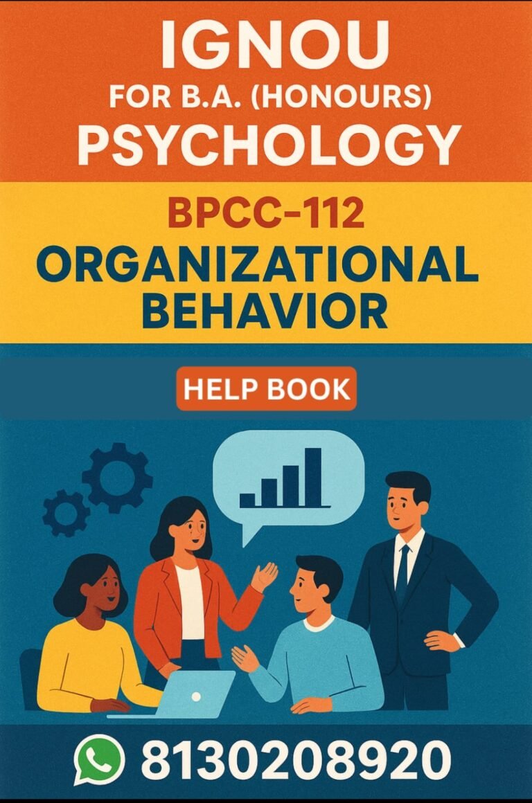 BPCC-112 Help Book PDF Download In English At shop.senrig.in