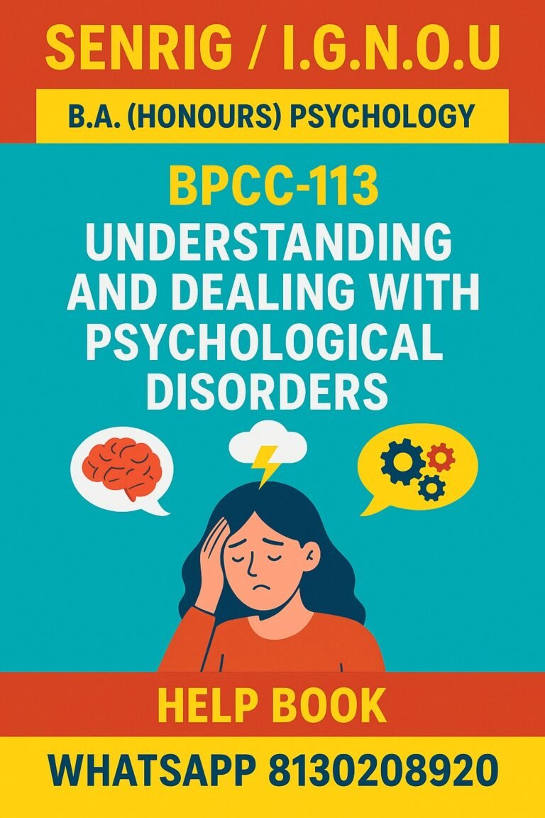BPCC-113 Help Book PDF Download In English At shop.senrig.in