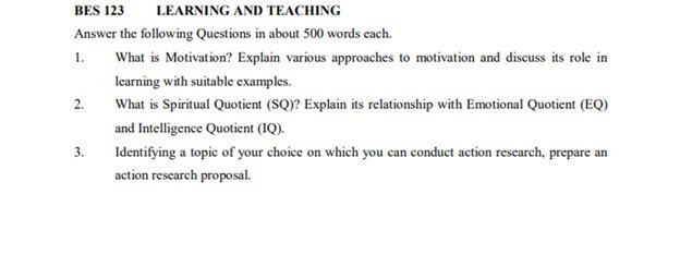 IGNOU BES-123 Solved Assignment 2025-26 PDF (English)