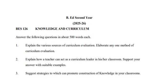 IGNOU BES-126 Solved Assignment 2025-26 PDF (English)