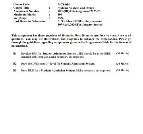 IGNOU MCS-014 Solved Assignment 2025-26 PDF (English)