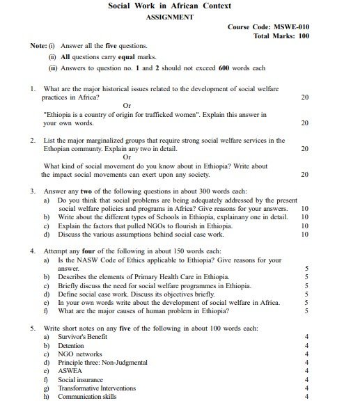 IGNOU MSWE-010 Solved Assignment 2025-26 PDF (English)