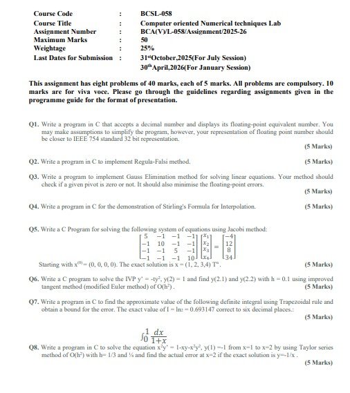 IGNOU BCSL-058 Solved Assignment 2025-26 PDF (English)