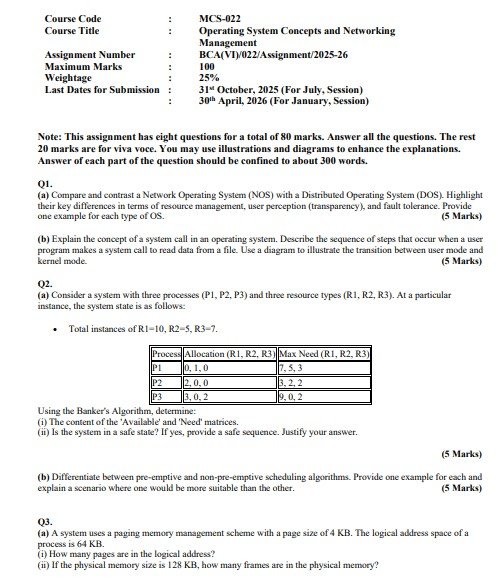 IGNOU MCS-022 Solved Assignment 2025-26 PDF (English)