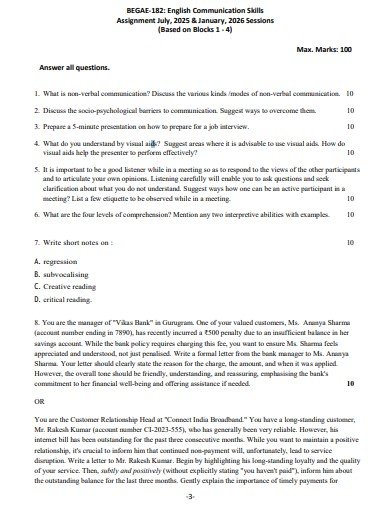 IGNOU BEGAE-182 Solved Assignment 2025-26 PDF (English)