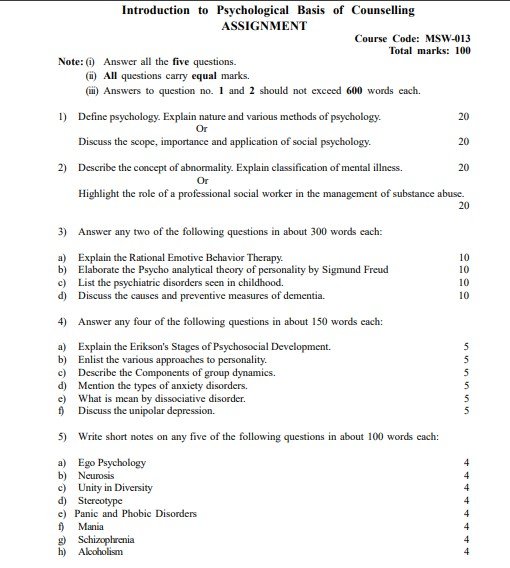 IGNOU MSW-013 Solved Assignment 2025-26 PDF (English)