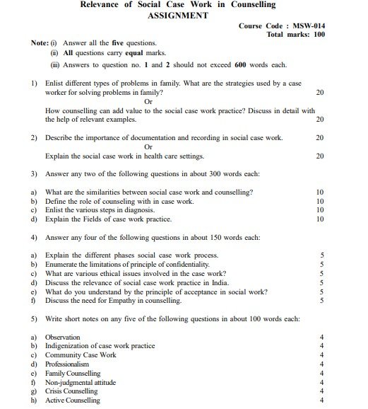 IGNOU MSW-014 Solved Assignment 2025-26 PDF (English)