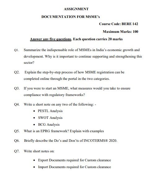 IGNOU BERE-142 Solved Assignment 2025-26 PDF (English)