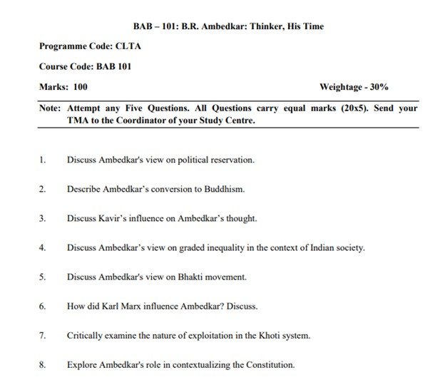 IGNOU BAB-101 Solved Assignment 2025-26 PDF (English)