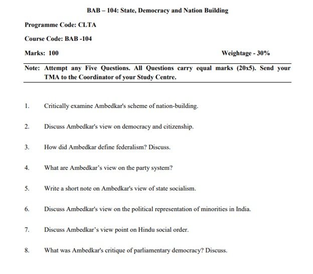 IGNOU BAB-104 Solved Assignment 2025-26 PDF (English)