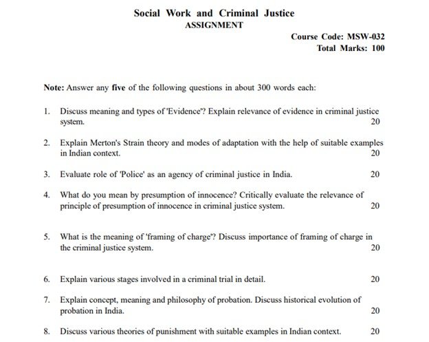 IGNOU MSW-017 Solved Assignment 2025-26 PDF (English)