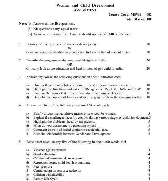 IGNOU MSWE-002 Solved Assignment 2025-26 PDF (English)