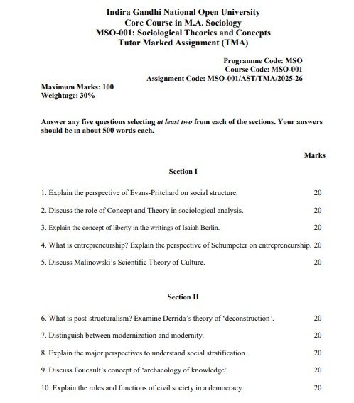 IGNOU MSO-001 Solved Assignment 2025-26 PDF (English)