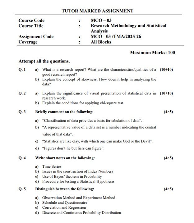 IGNOU MCO-03 Solved Assignment 2025-26 PDF (English)