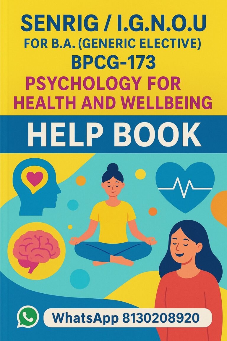 IGNOU BPCG-173 Help Book PDF Download In English At shop.senrig.in