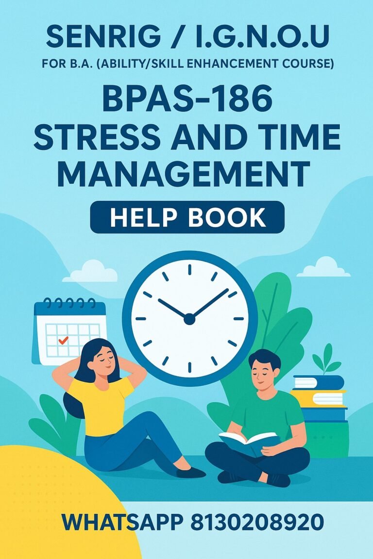 BPAS-186 Help Book Stress and Time Management with Notes