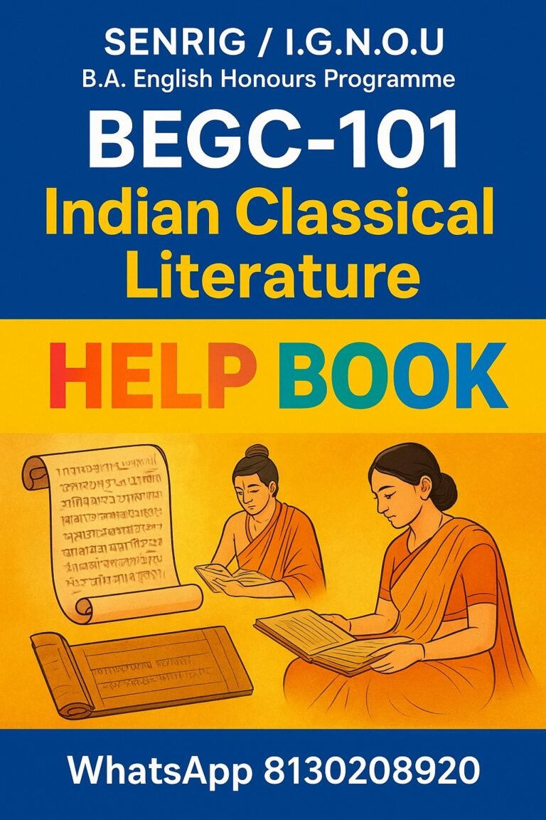 IGNOU BEGC-101 Help Book PDF Download In English At shop.senrig.in
