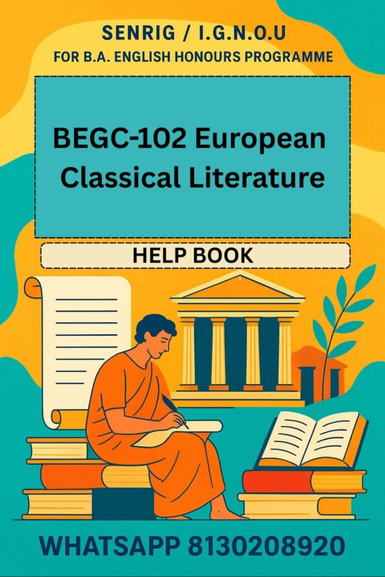 IGNOU BEGC-102 Help Book PDF Download In English At shop.senrig.in