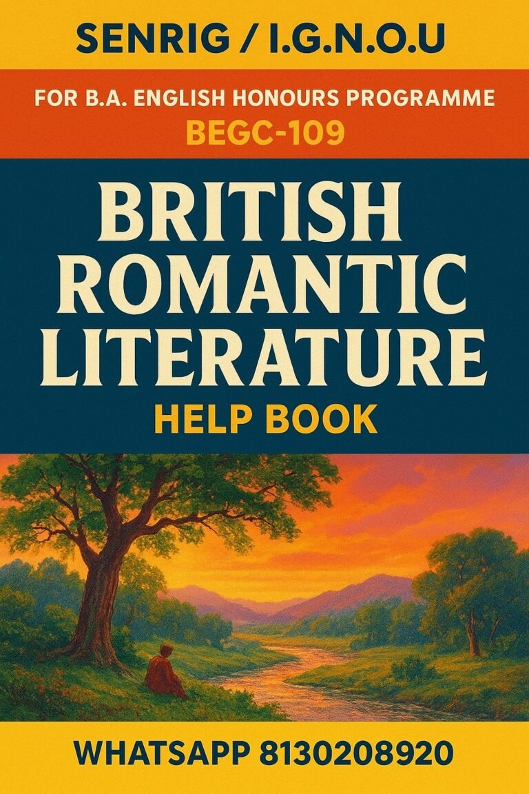 IGNOU BEGC-109 Help Book PDF Download In English At shop.senrig.in