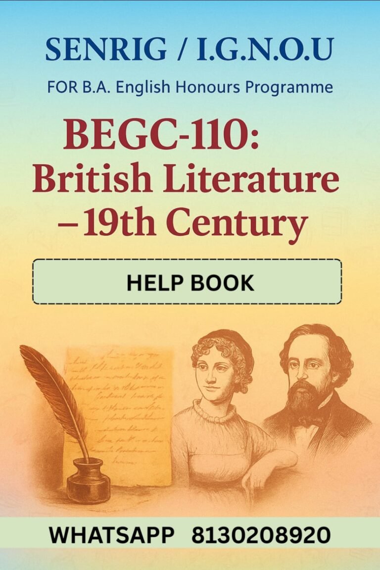 IGNOU BEGC-110 Help Book PDF Download In English At shop.senrig.in