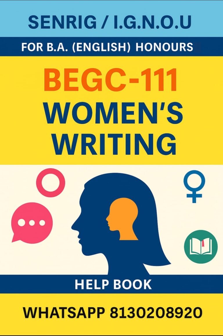 IGNOU BEGC-111 Help Book PDF Download In English At shop.senrig.in