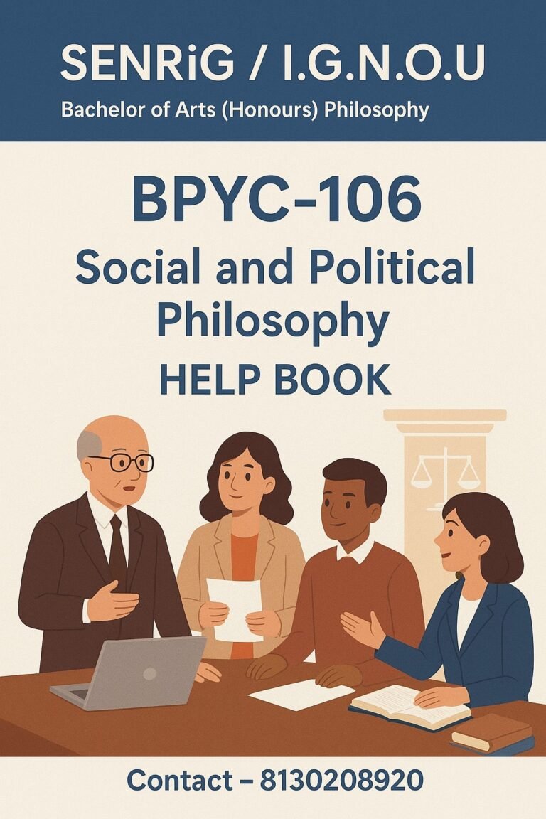 IGNOU BPYC-106 Help Book PDF Download In English At shop.senrig.in